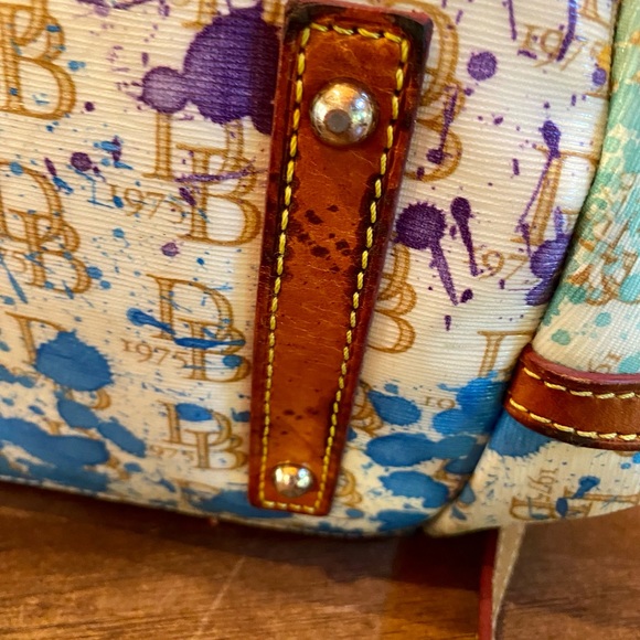 💕DOONEY AND BOURKE LEATHER VANESSA PAINT SPLATTER SATCHEL/CROSSBODY💕 - Picture 11 of 15